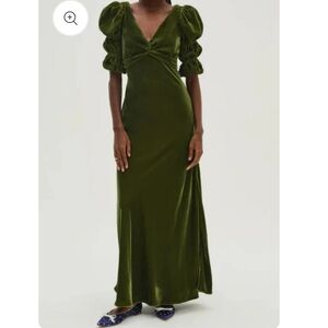 For Love & Lemons Martini Velvet Maxi Dress